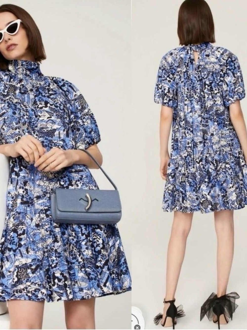 Kate Spade Blue and White Patterned Blouse